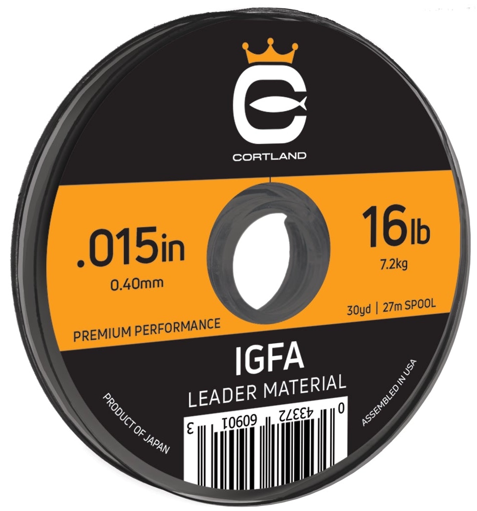 Cortland IGFA CLASS Leader Material Nylon Tippet - Matériau de bas de ligne 30 yds