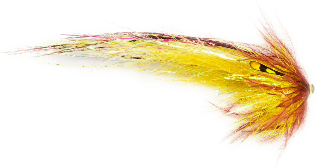 Frödin Flies Mouche tubulaire Flash Wing Series - Hot Magma Yellow