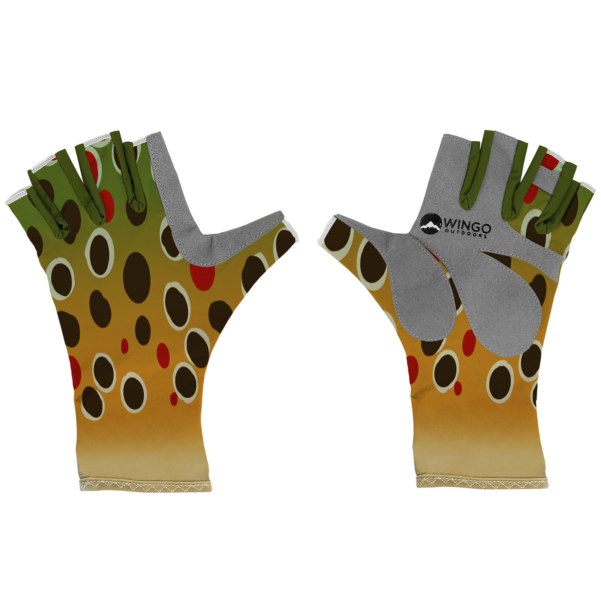 Gants Wingo Fish Skin Sun Glove Brown Trout