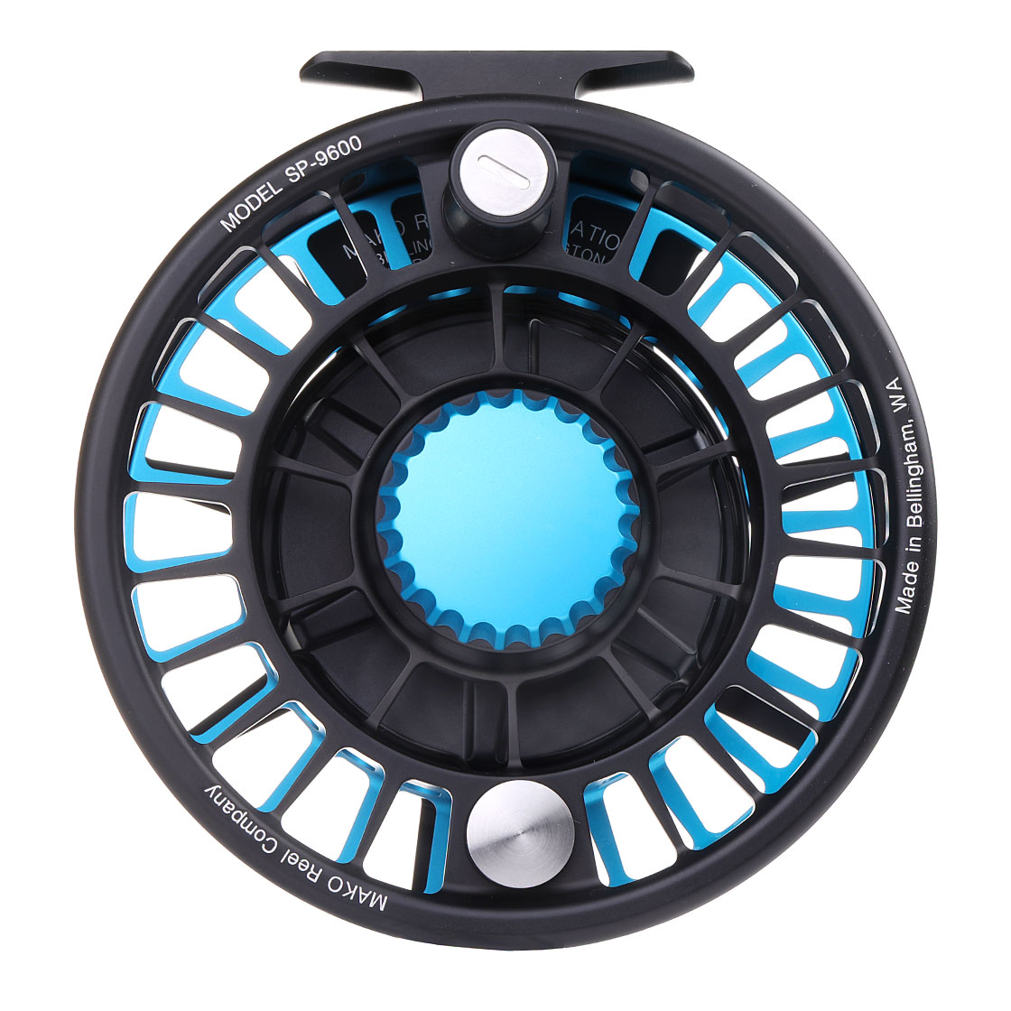 P-18957_mako_reel_matte_turquiseon-black_9500_detail1 Mako Reel matte turquoise on black Model 9500