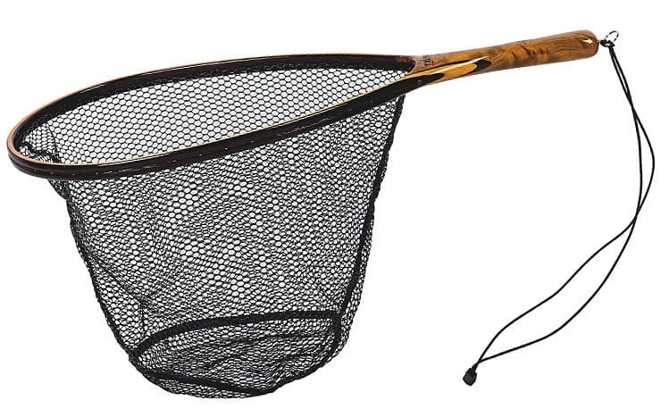Traper Net Montana Silicon Coated Net Epuisette en bois précieux avec filet de pêche