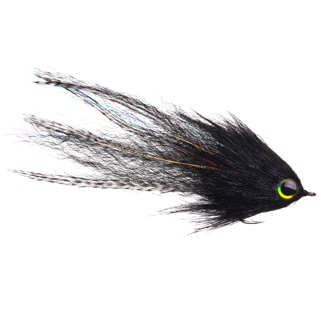 Superflies Mouche d'eau salée Baitfish GT-Brush-Black
