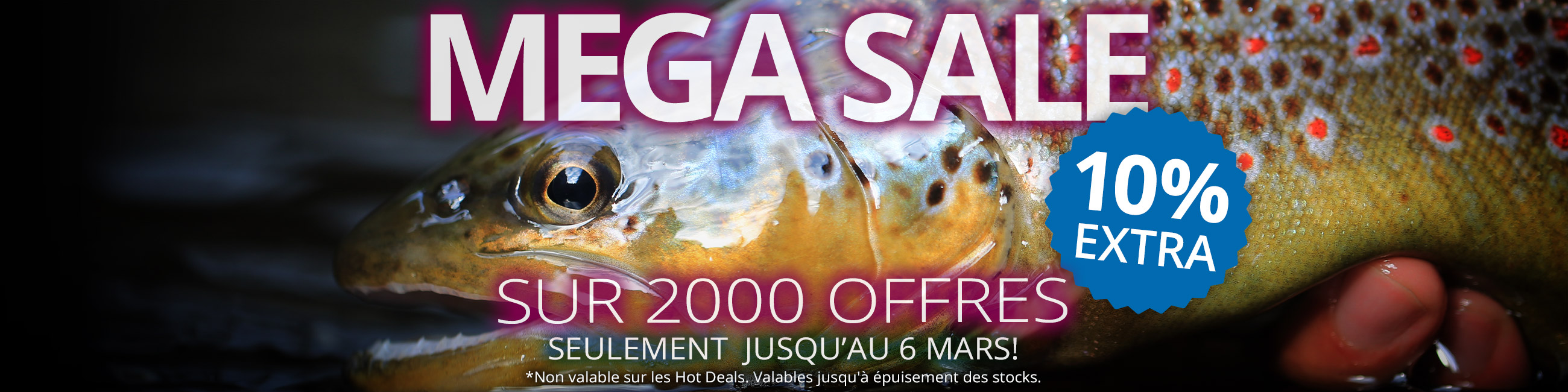 MEGA SALE: 10% Extra sur 2000 offres jusqu'au 6/3
