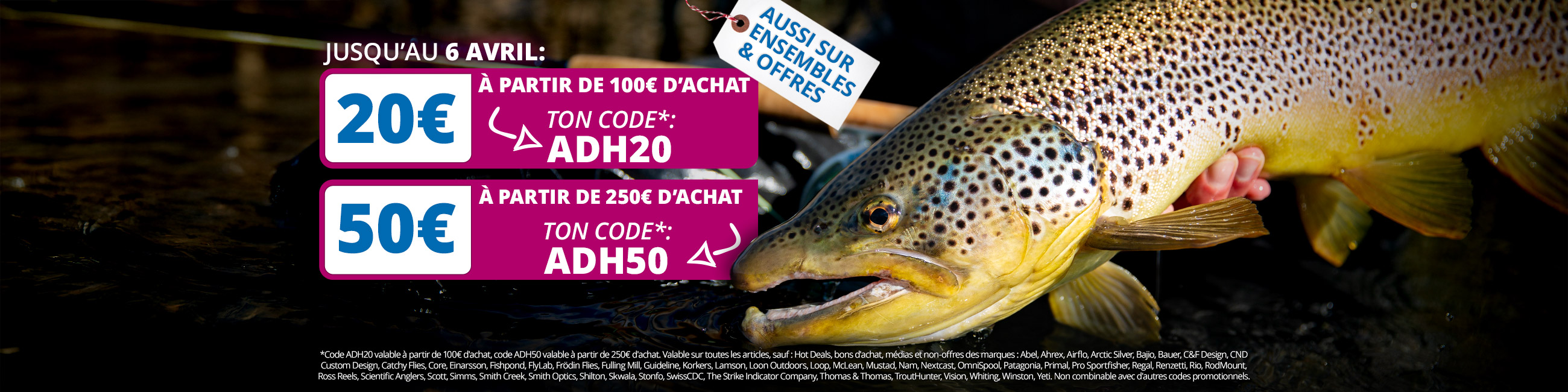 20€ ou 50€ de remise avec Code ADH20 ou ADH50