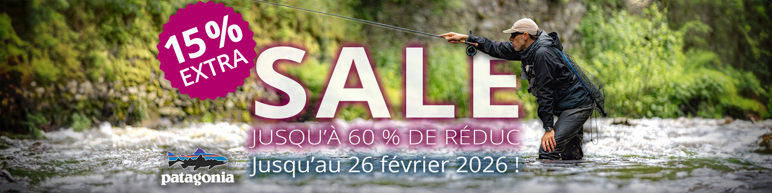 15% supplémentaires sur PATAGONIA jusqu'au 26/2