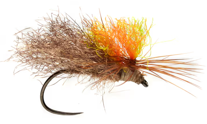 Fulling Mill Weiss' Hi-Top Caddis Tan Barbless Mouche sèche