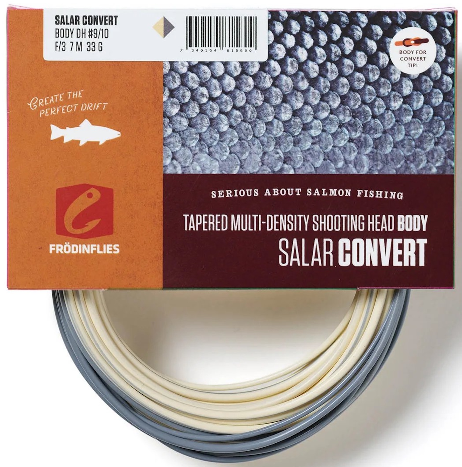 Frödin Salar Convert Short Spey Doublehand Shooting Head Floating-Sink3 Tête de tir