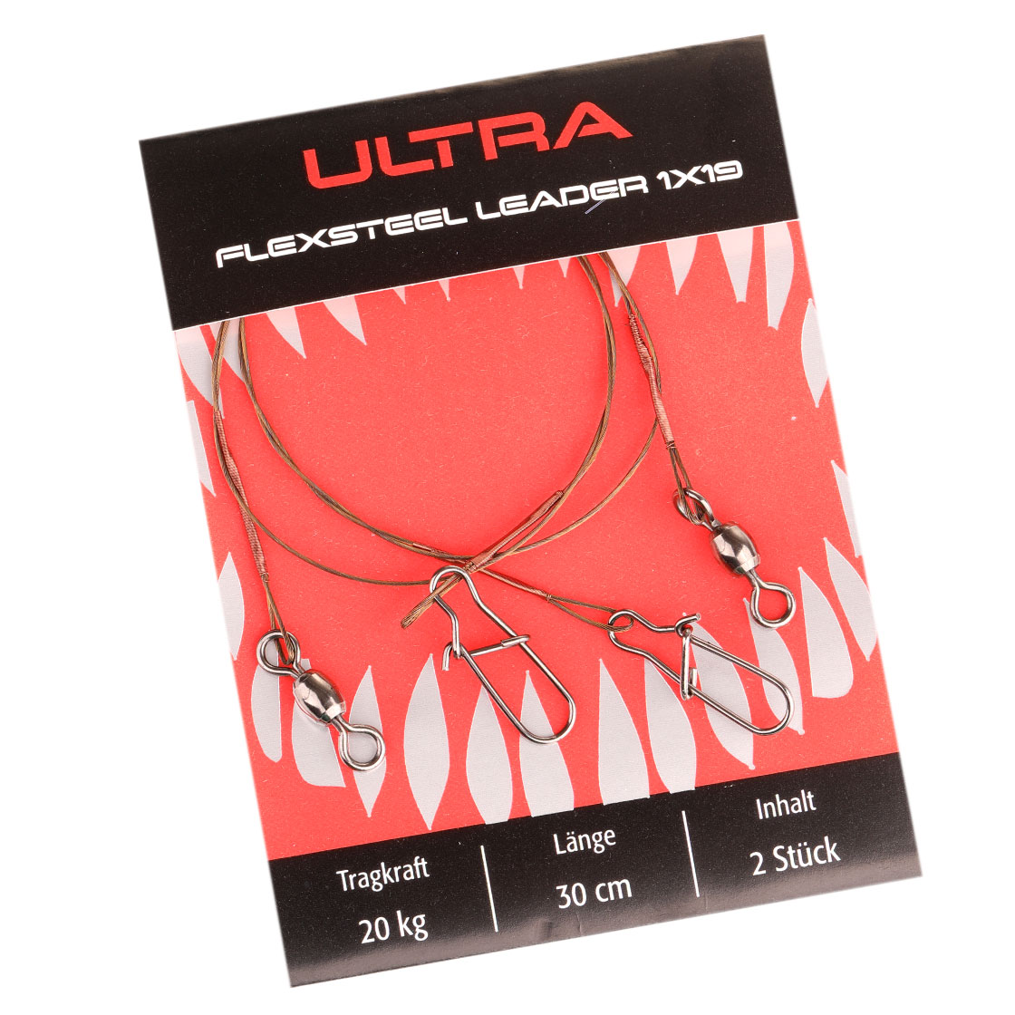 Climax Ultra 1x19 Flexsteel Leader bas de ligne en acier 30 cm 2er Pack