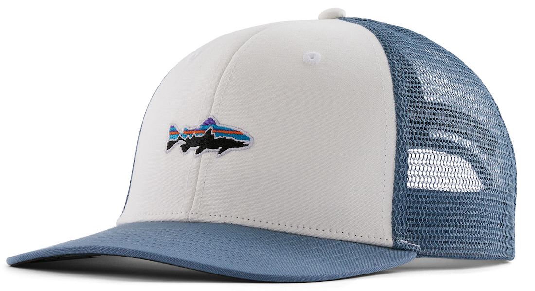 Patagonia Stand Up Trout Trucker Hat Casquette WHI