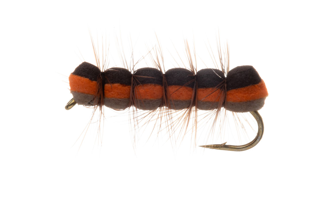 Vania Realistic Brown Caterpillar mouche sèche