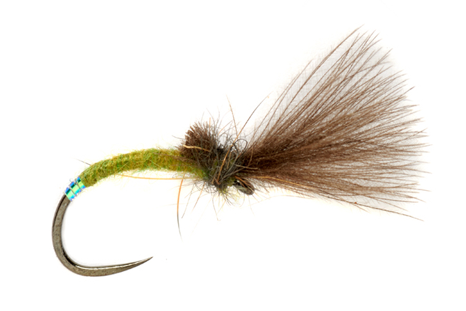 Fulling Mill mouche sèche - Procter's Pearly Butt Olive Emerger Barbless