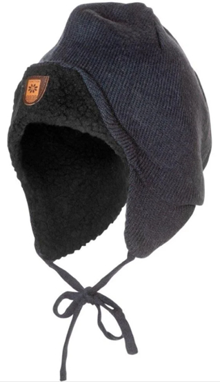 Bratens 100% Norway SNØSTJERNE Bonnet extra chaud avec protection pour les oreilles navy & black