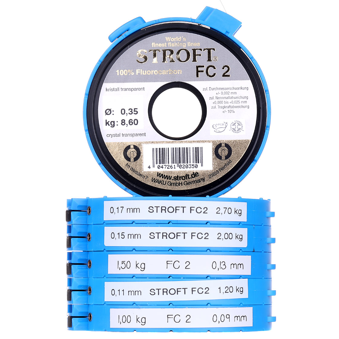 Stroft FC2 Fluorocarbone bas de ligne 50 m/bobine incl. anneau cutter
