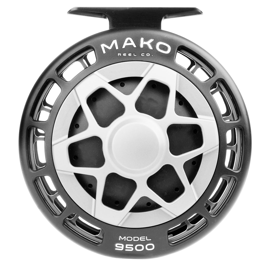 Mako Reel Co. moulinets de mouche mat platinum on black
