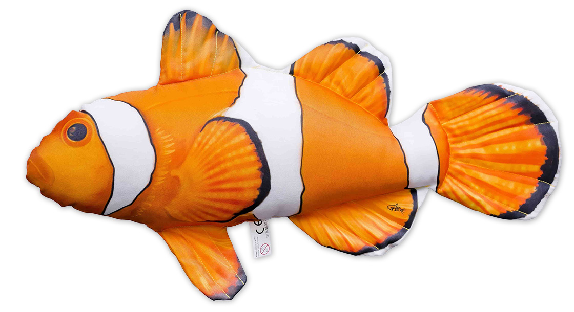 Coussin poisson doudou Clownfish 32cm