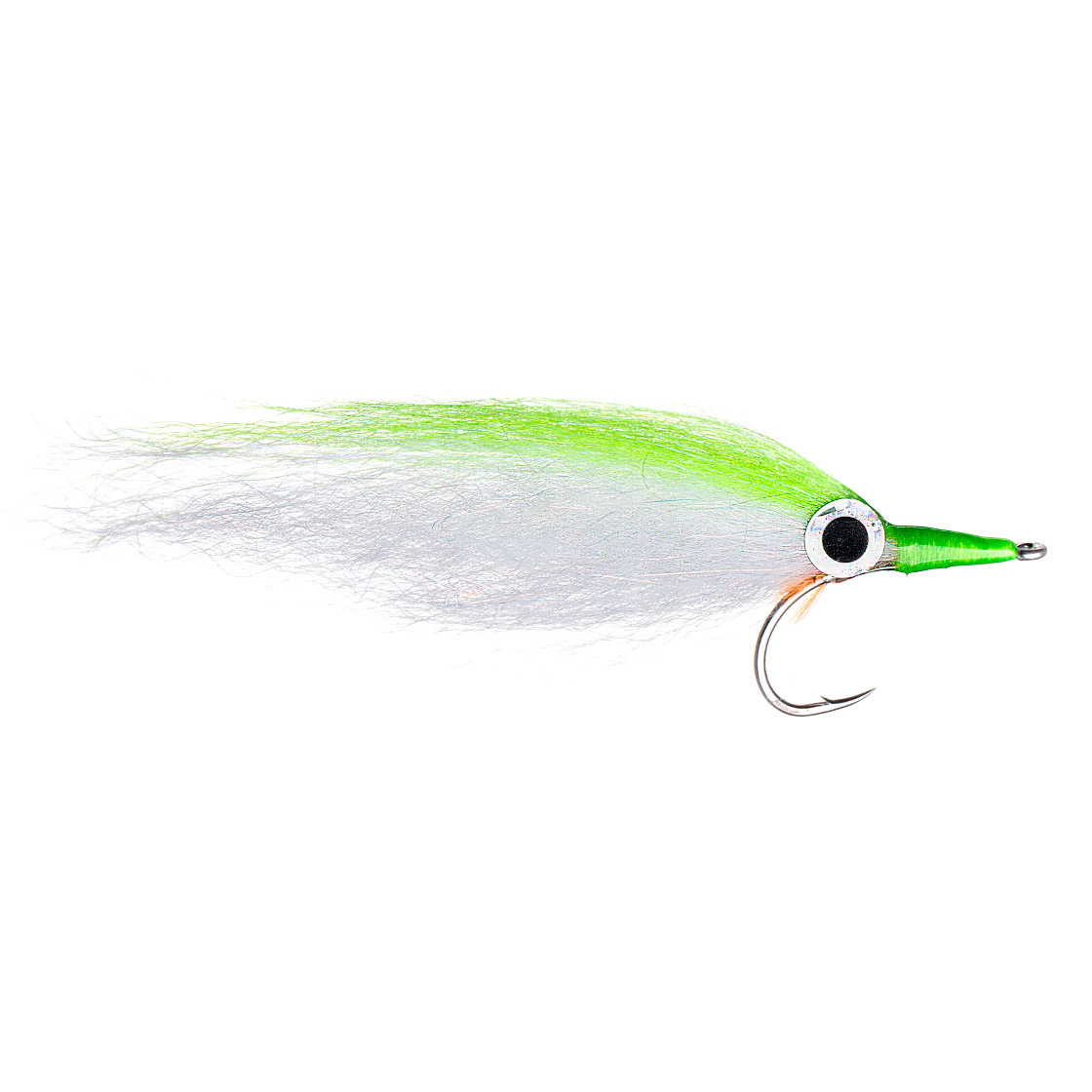 Fishient H2O Mouche d'eau salée - Garfish Flashy Profile chartreuse & white