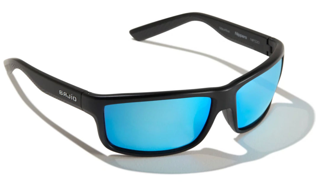 Bajio Lunettes polarisantes Nippers - Black Matte (Blue Mirror PC)