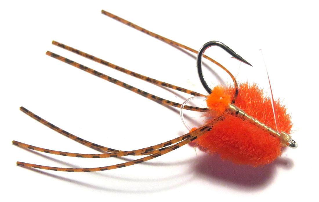 Fishient H2O Mouche d'eau salée - Rolling Bead Box Crab orange