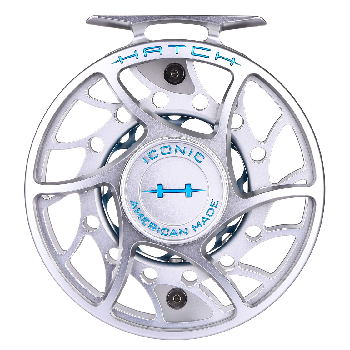 Hatch Iconic Fly Reel Moulinets de mouche Mid Arbor clear/blue
