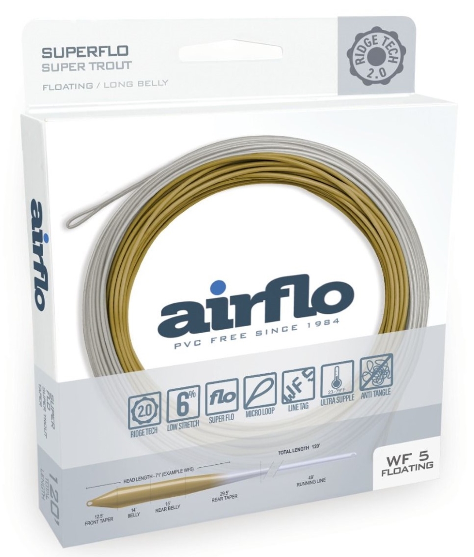 Airflo Ridge 2.0 Superflo Super Trout Floating Fliegenschnur Camo Olive/Driftwood