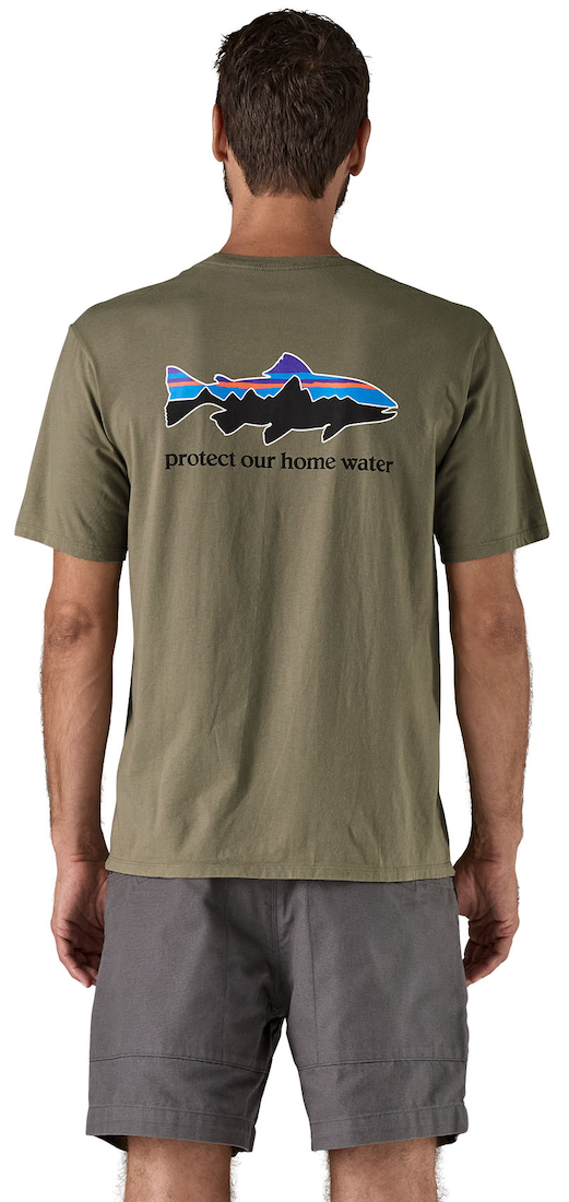 Patagonia M's Home Water Trout Organic T-Shirt RVGN - River Rock Green