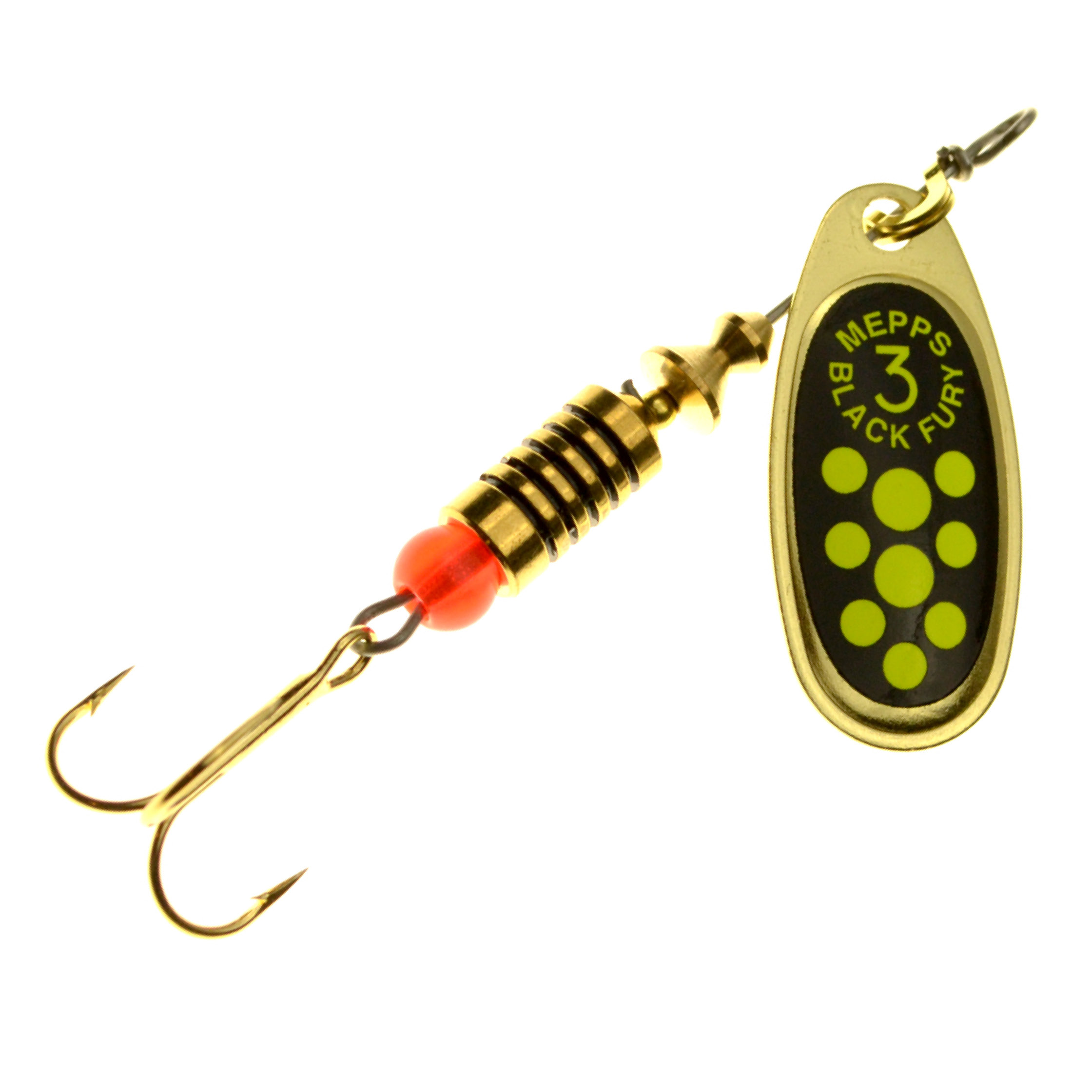 Mepps Black Fury Spinner or/chartreuse