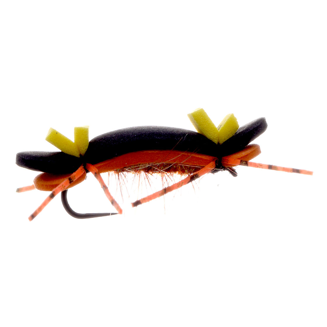 Mouche sèche MFC Chernobyl Ant Terrestial Black & Orange Barbless #8