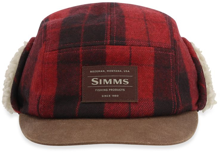 Simms Coldweather Cap casquette red buffalo plaid