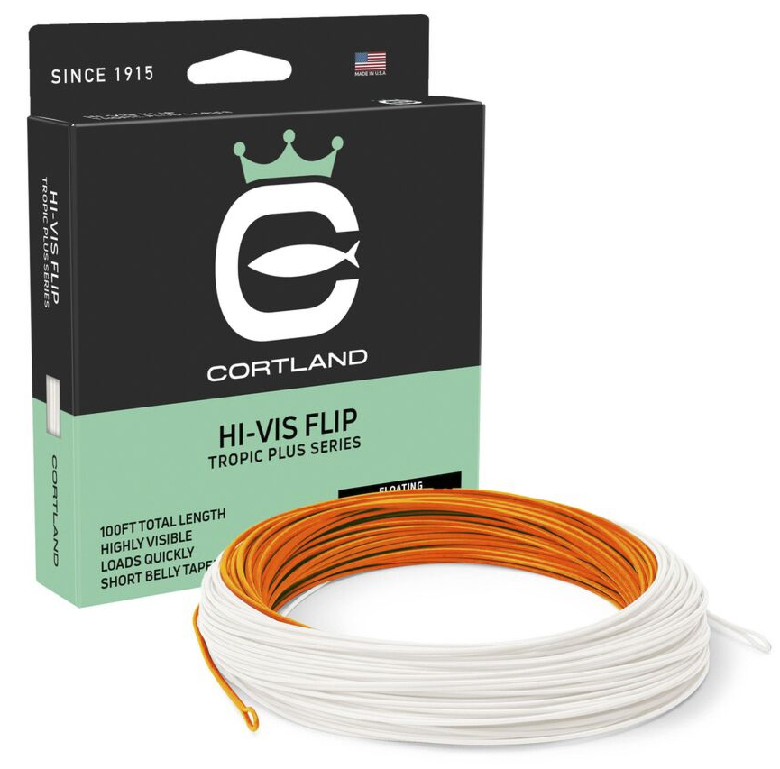 Cortland Flip Tropical Saltwater Floating Short Belly Flyline Hi-Vis Orange / White ligne à mouche