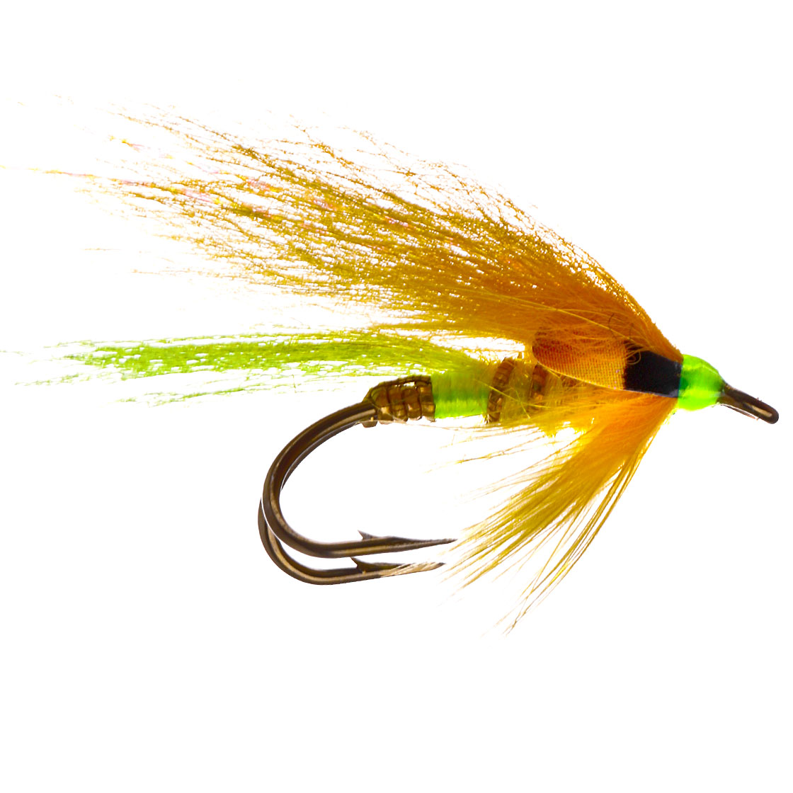 Superflies Mouche à saumon - Dirty Banana Bronze Double