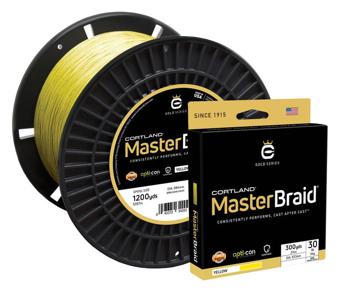 Cortland Backing Master Braid 150 YDS ligne tressée yel