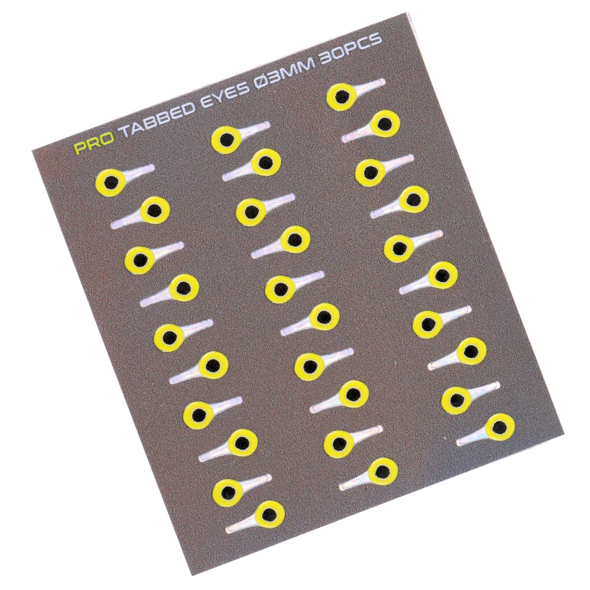 Pro Sportfisher - 3D Tabbed Eyes Silver - Hot Yellow