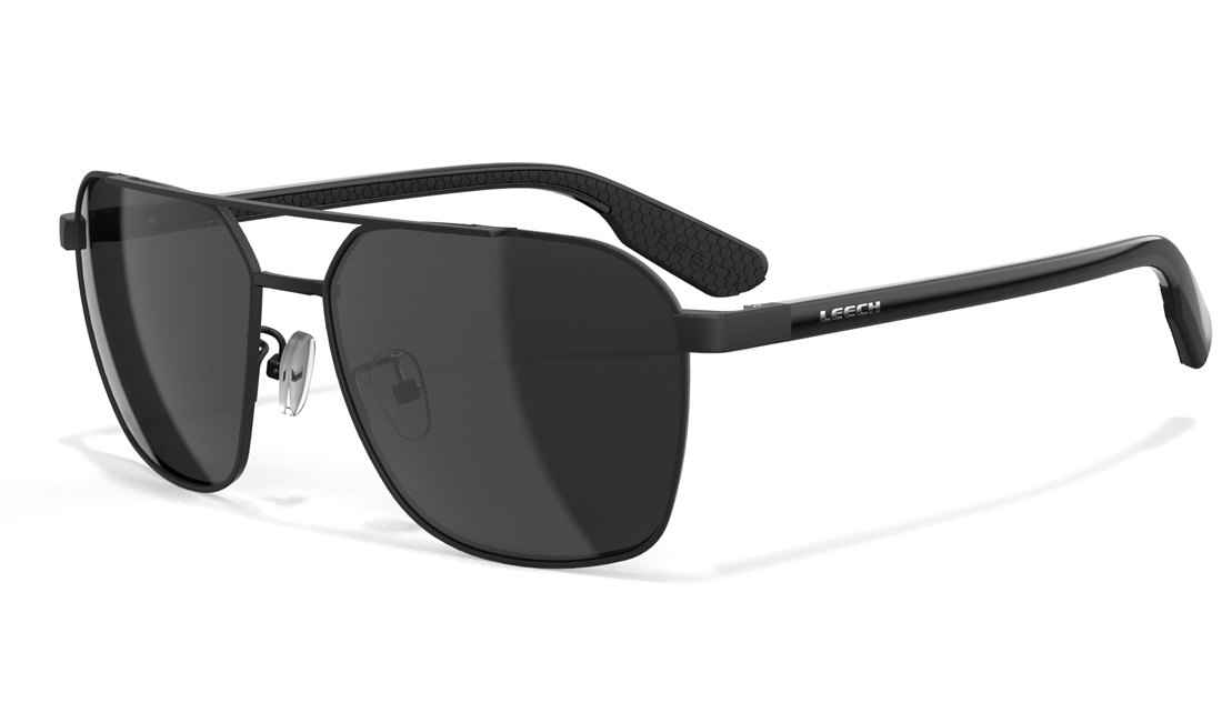Leech Falcon Black Lunettes polarisées (Smoke)