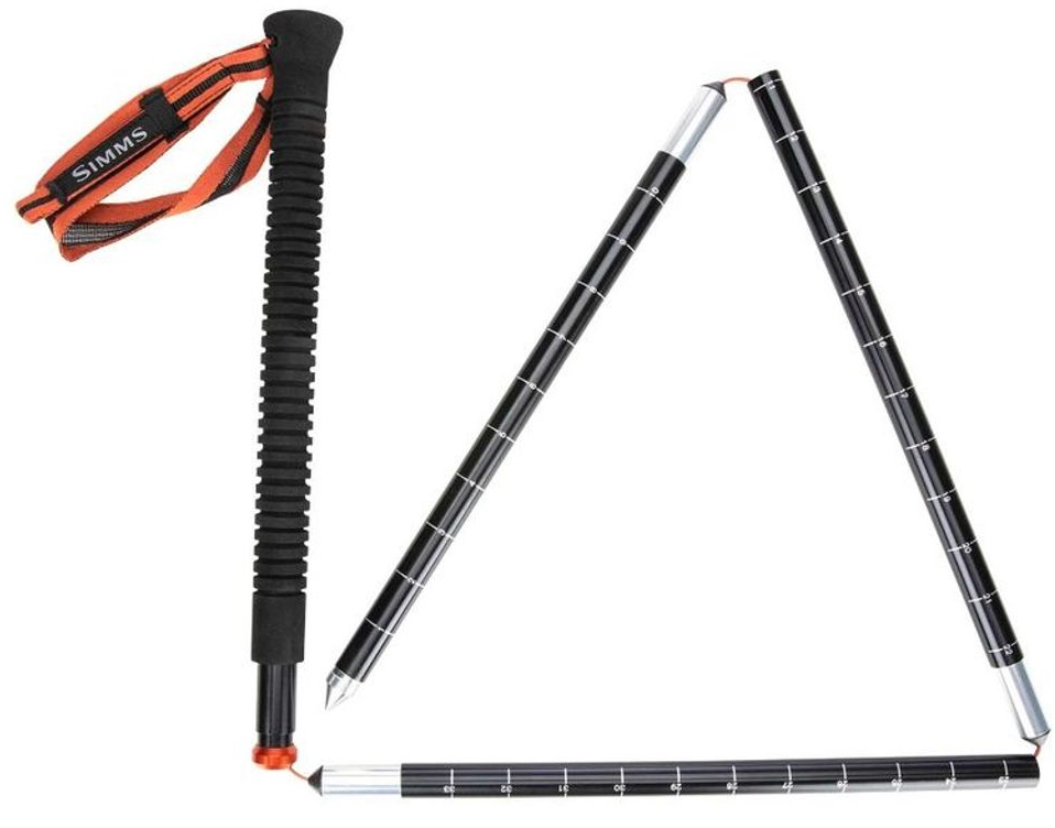 Simms Wading Staff Aluminium Bâton de wading Noir