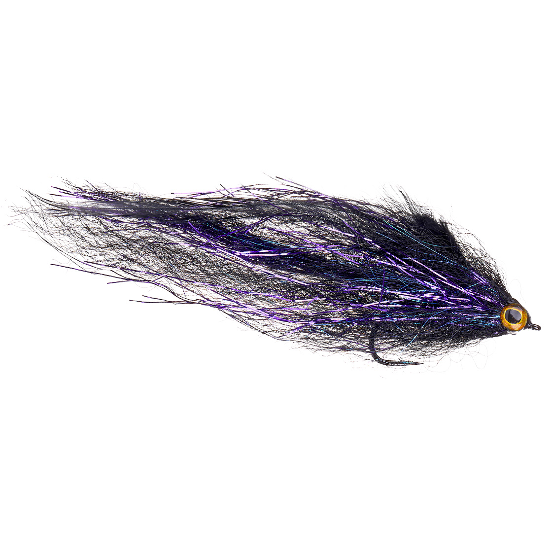 adh-fishing Streamer à brochet - Fibre Baitfish Black & Purple