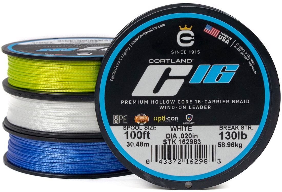 Cortland Wind-On C-16 Leader bas de ligne bobine de 100ft