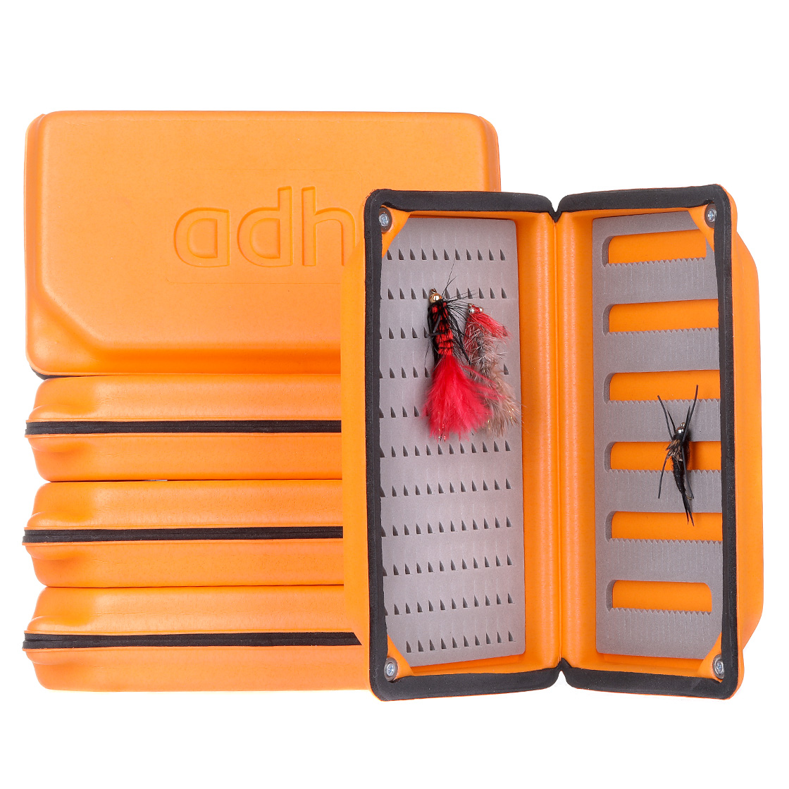 adh-fishing Foam Fly Box Boîte à mouches Large Ultralight Rainproof orange