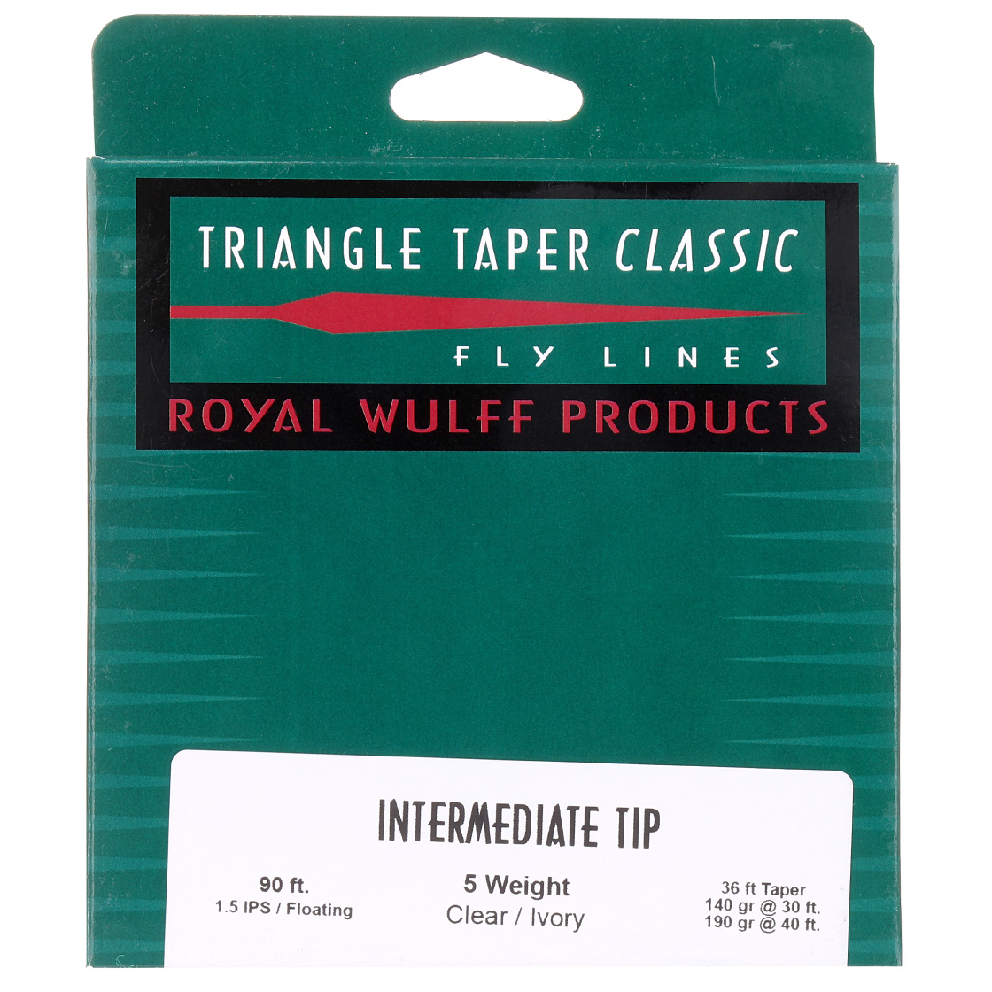 Royal Wulff Triangle Taper Short Floating - Intermediate WF ligne à mouche Ivory & Clear Head