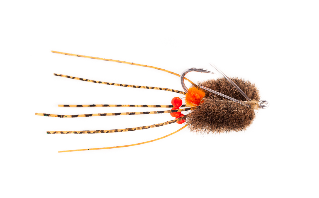 Fishient H2O Mouche d'eau salée - Rolling Bead Box Crab brown