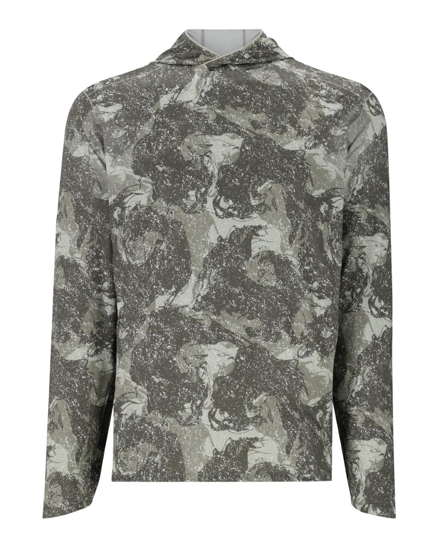 Simms SolarFlex Hoody UPF50 Chemise à capuche anti-UV Back Eddy Willow