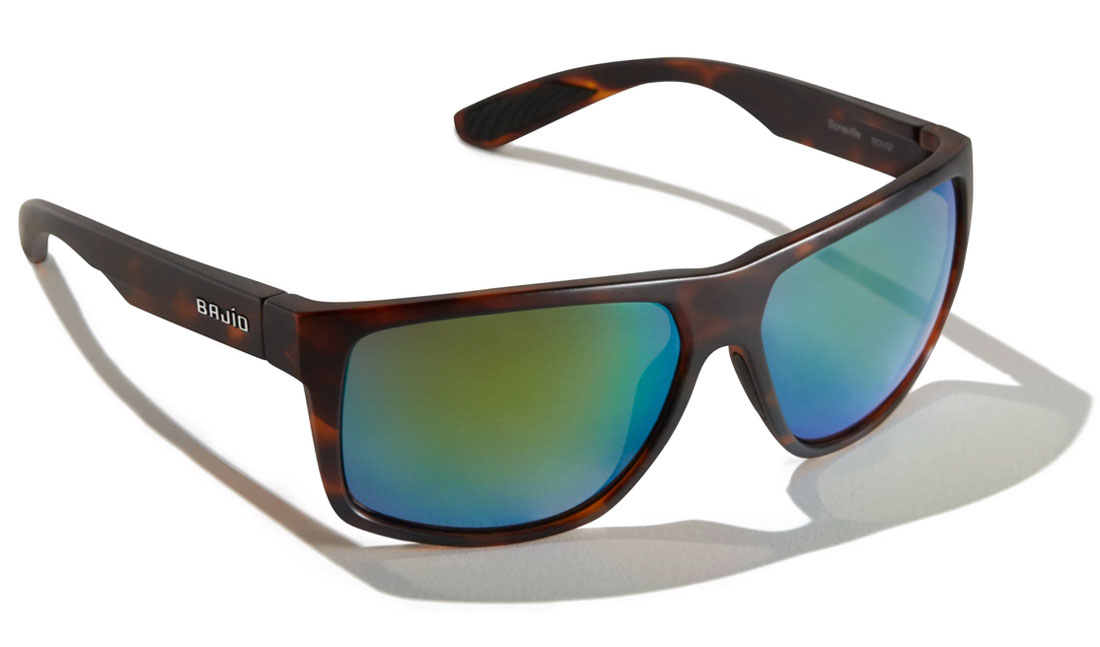Bajio Lunettes polarisantes Boneville - Dark Tort Matte (Green Mirror Glass)