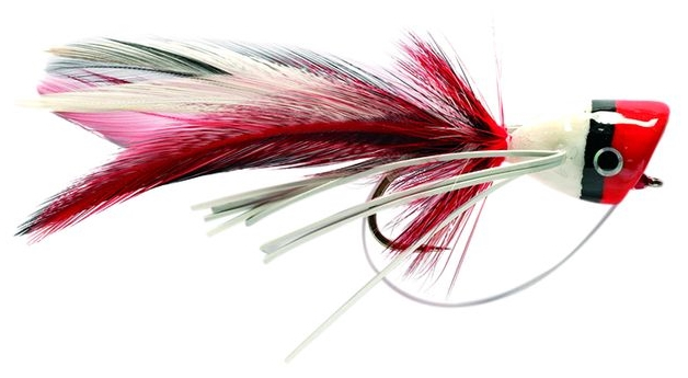 Fulling Mill Streamer - Bass Popper rouge & blanc