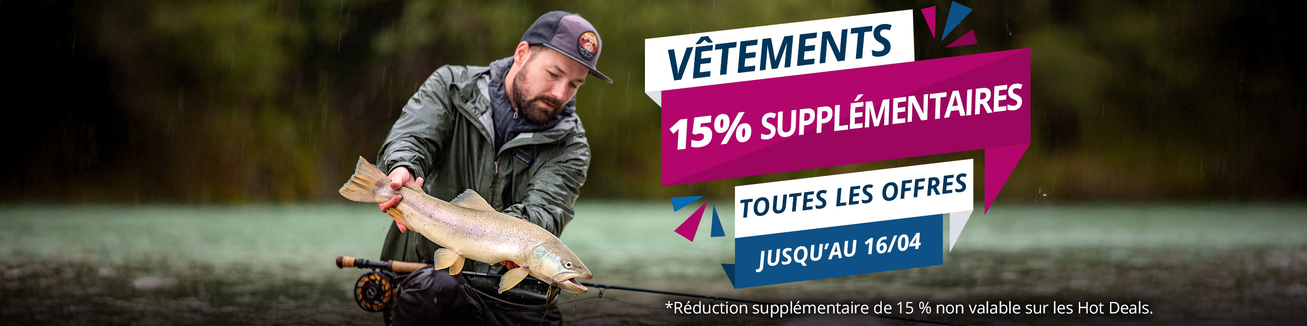 15% de réduction extra jusqu'au 16/04