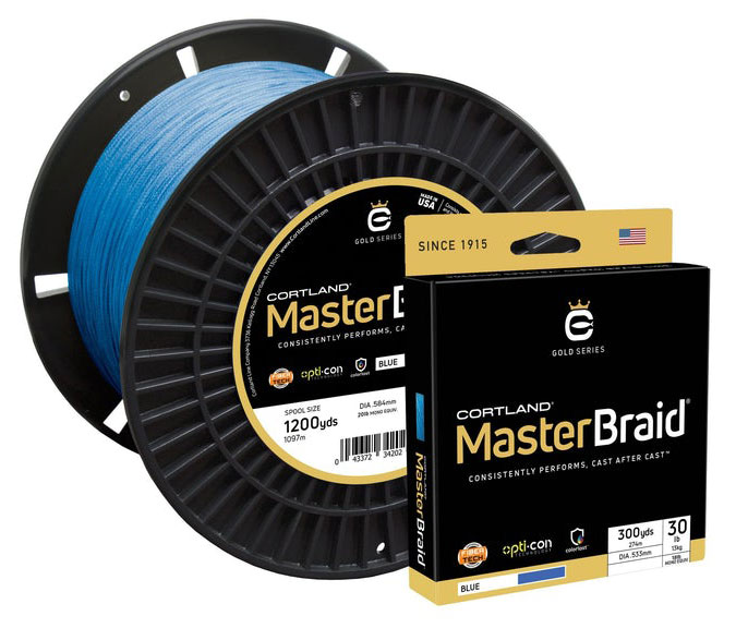 Cortland Master Braid 300 YDS ligne tressée blue backing