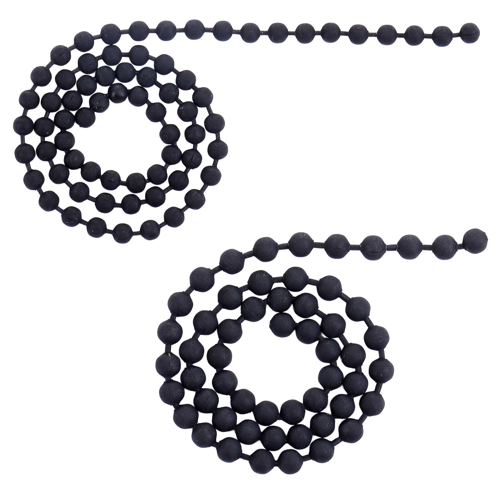 Hareline Bead Chain Chicone's Stealth Chain yeux de chaîne à billes Black Paint