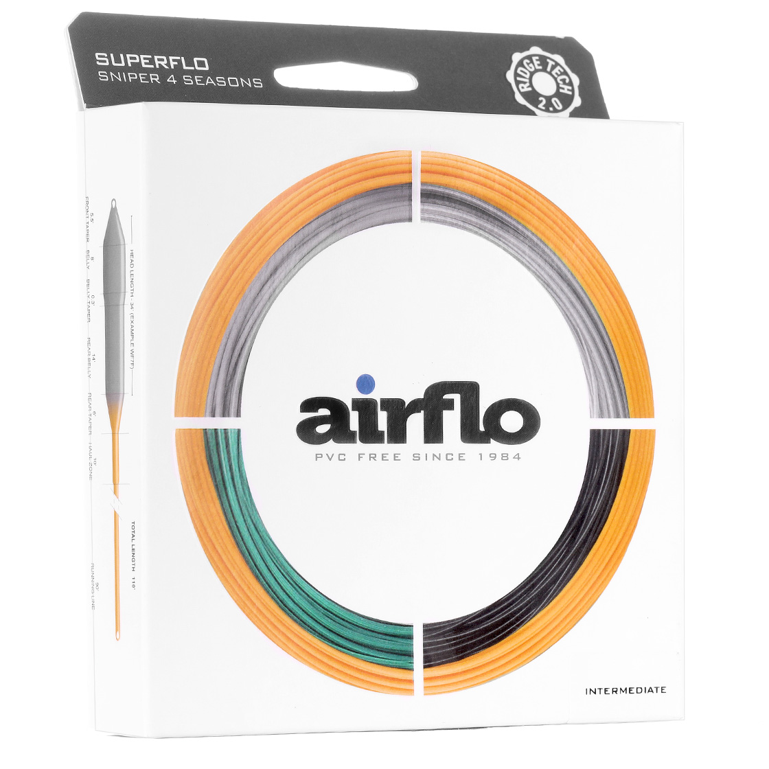 Airflo Ridge 2.0 Sniper 4 Season Floating - Fast Intermediate Head Predator ligne à mouche Gray/Sunb