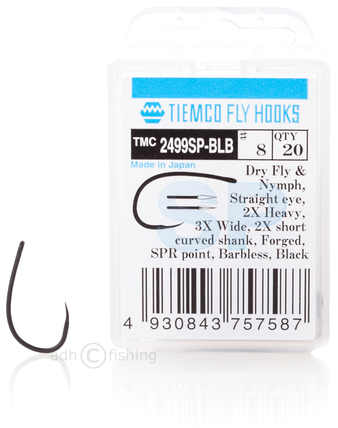 Tiemco TMC 2499 SP - BLB crochet à mouche barbless black