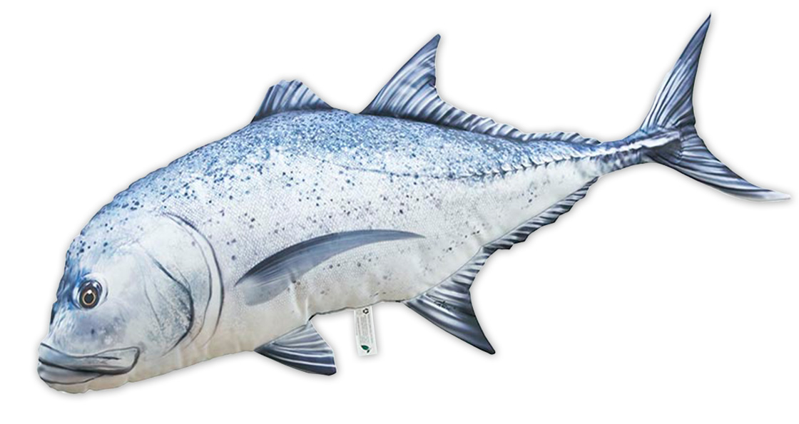 Coussin poisson Doudou Giant Trevally 100cm