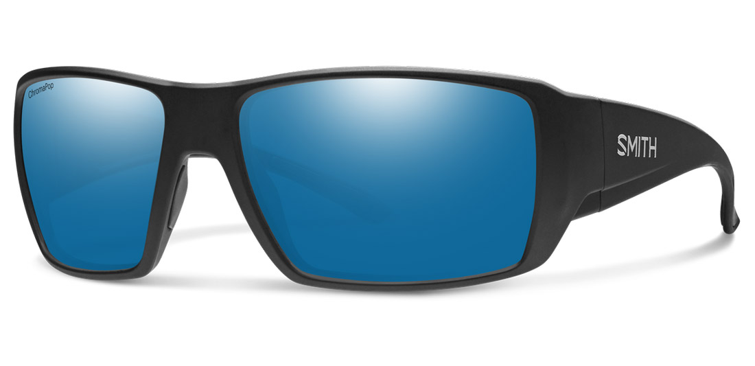 Smith Optics Lunettes polarisantes Guide's Choice XL CP - Matte Black (Polar Blue Mirror)