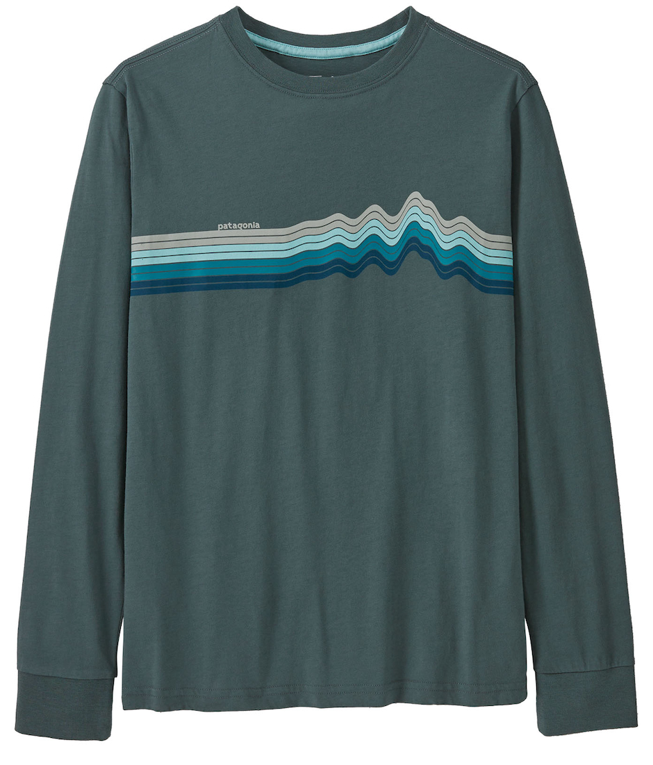 Patagonia Kid's L/S Regenerative Organic Certified Cotton Ridge Rise T-shirt manches longues NUVG